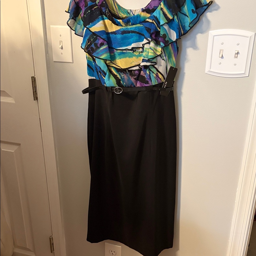 Alyx NWT blue and yellow abstract print Dress